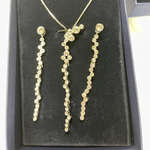 Swarovski Impression Crystal Necklace & Earrings Set 831887 - Picture 1 of 7